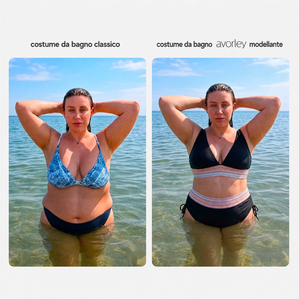 Costume da bagno modellante Avorley™ – Vita alta, sostegno e comfort